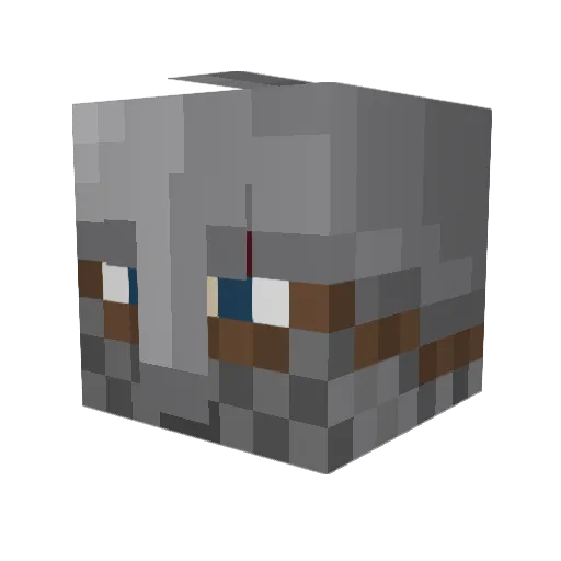 yqvxh Minecraft avatar head, 3D render