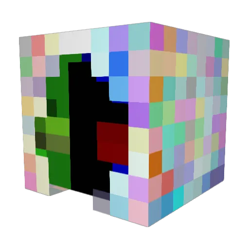 yqxee Minecraft avatar head, 3D render
