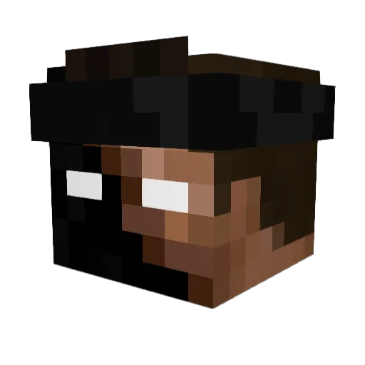 yr4k3n Minecraft avatar head, 3D render