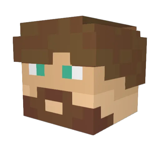 yr5hg Minecraft avatar head, 3D render