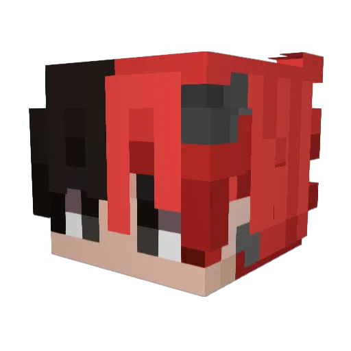 yralienbf Minecraft avatar head, 3D render