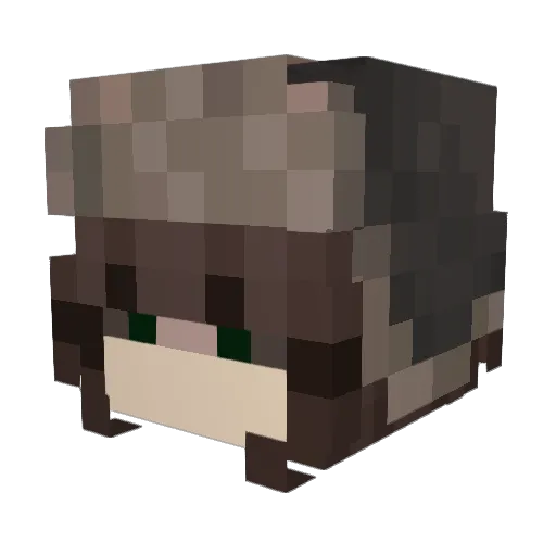 yralzr Minecraft avatar head, 3D render