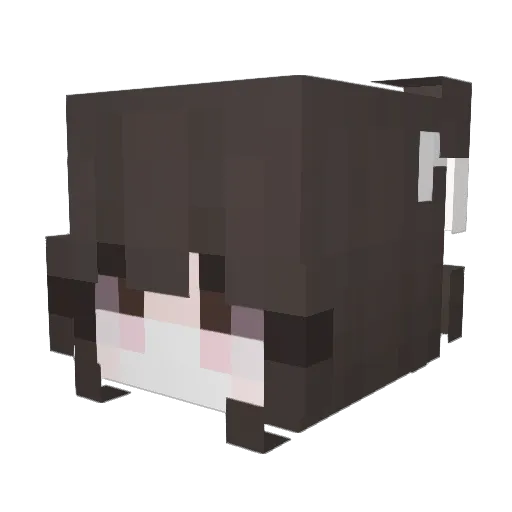 yrfrannie Minecraft avatar head, 3D render