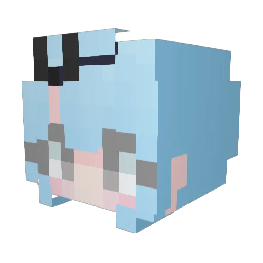yrin0319 Minecraft avatar head, 3D render