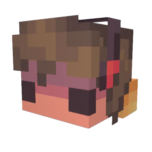 yrmum Minecraft avatar head, 3D render
