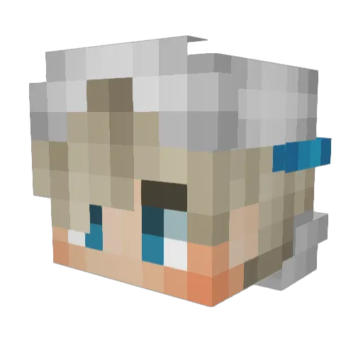 yrreb Minecraft avatar head, 3D render