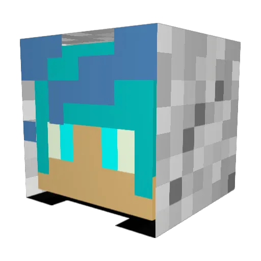 yscap Minecraft avatar head, 3D render