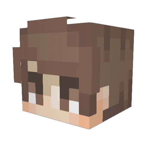 yscreams Minecraft avatar head, 3D render