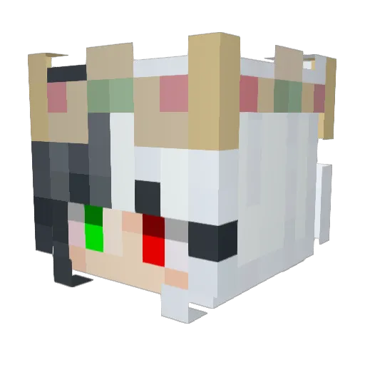 yseraaa Minecraft avatar head, 3D render