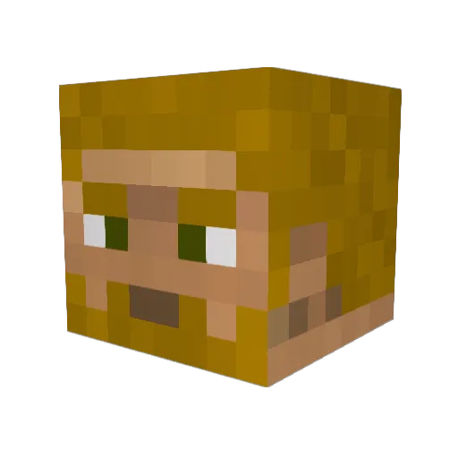 ysidro Minecraft avatar head, 3D render