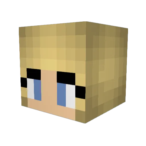 yskroon Minecraft avatar head, 3D render