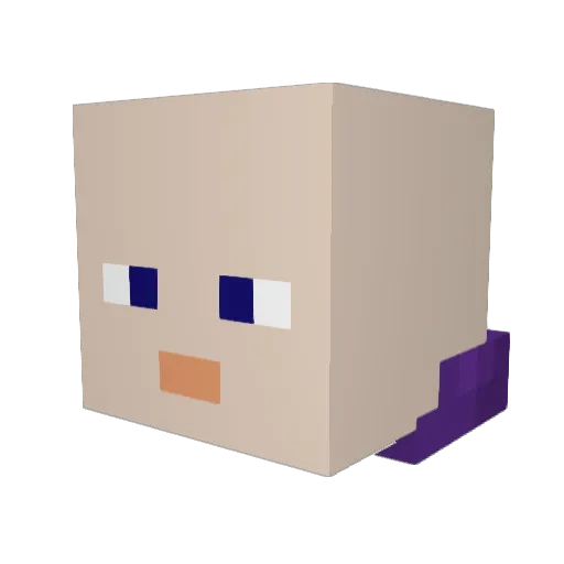yspar Minecraft avatar head, 3D render