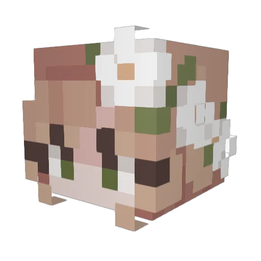 ysrh Minecraft avatar head, 3D render