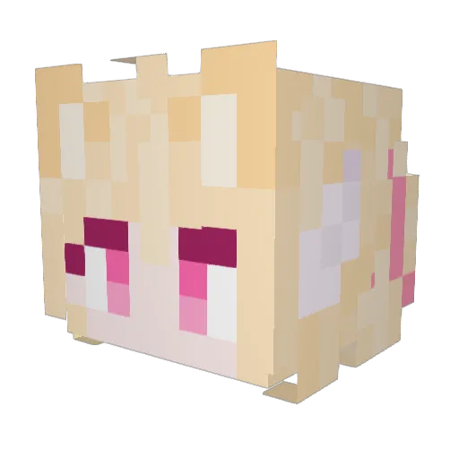 ytb_235 Minecraft avatar head, 3D render