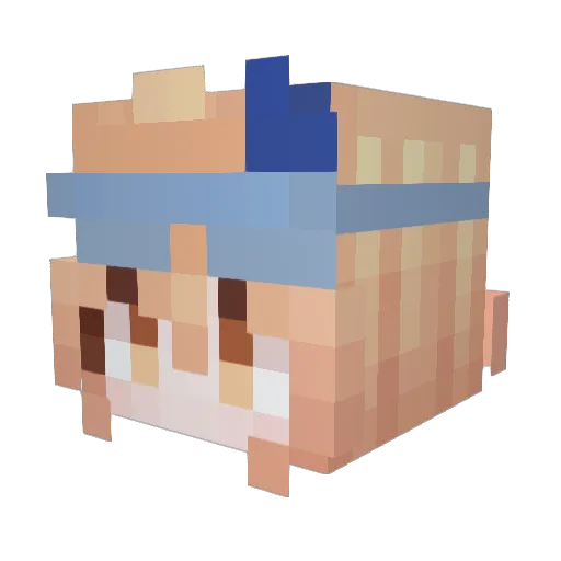 yte520 Minecraft avatar head, 3D render