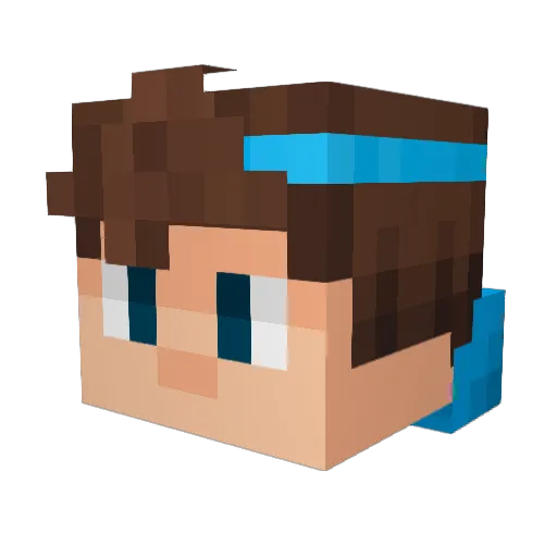 ytgjhj Minecraft avatar head, 3D render