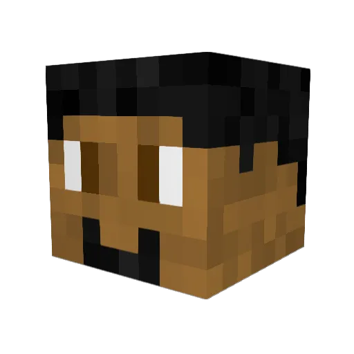 ytrains Minecraft avatar head, 3D render