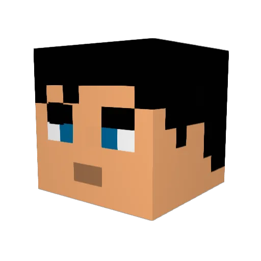 yu200345 Minecraft avatar head, 3D render