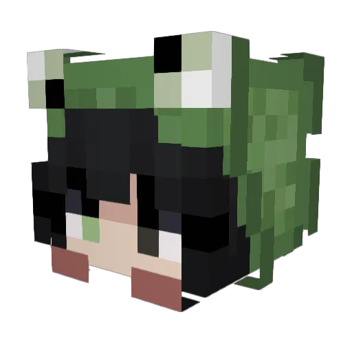 yu_0507 Minecraft avatar head, 3D render