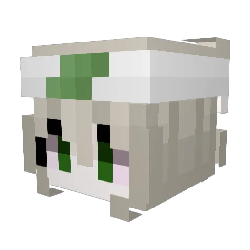 yu__rou Minecraft avatar head, 3D render