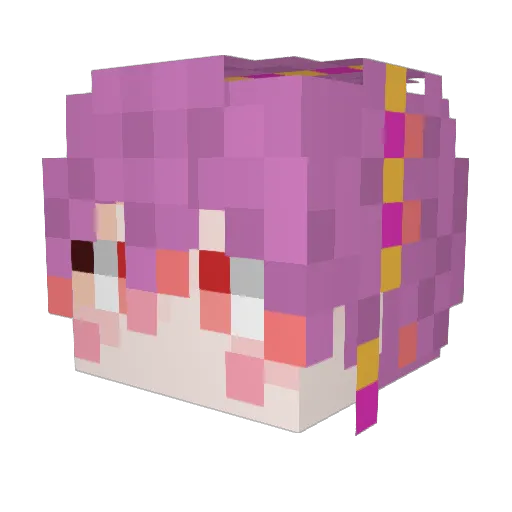 yu_amethyst Minecraft avatar head, 3D render