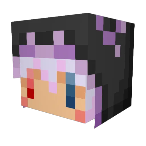 yu_at_16 Minecraft avatar head, 3D render