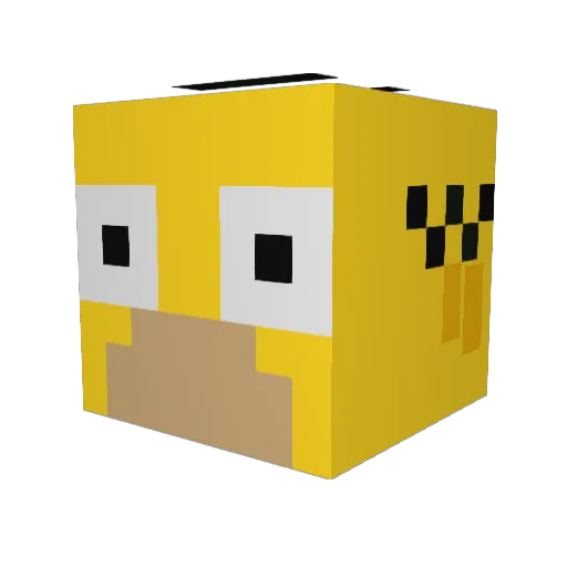 yu_chen102004 Minecraft avatar head, 3D render