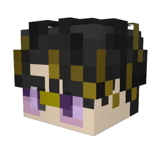 yu_hu0520 Minecraft avatar head, 3D render