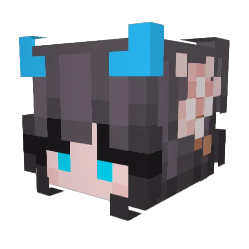 yu_ji6 Minecraft avatar head, 3D render