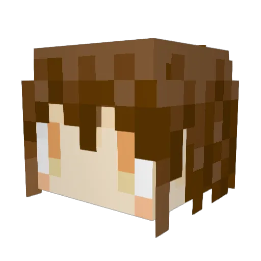 yu_suz Minecraft avatar head, 3D render
