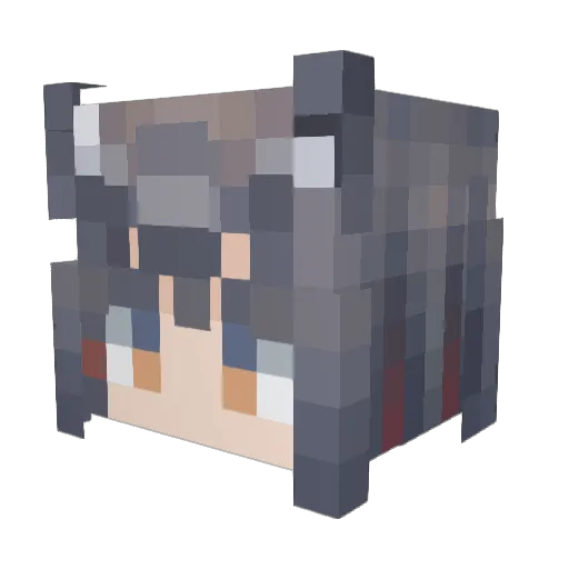 yu_wen_s Minecraft avatar head, 3D render