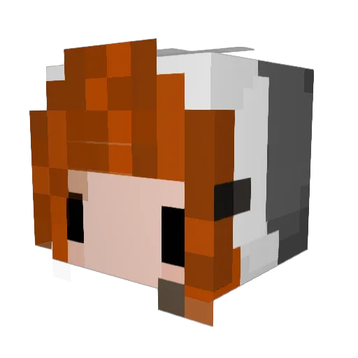 yu_yito Minecraft avatar head, 3D render