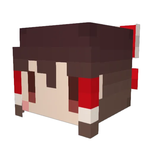 yua1026 Minecraft avatar head, 3D render