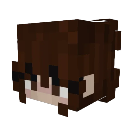 yua89 Minecraft avatar head, 3D render