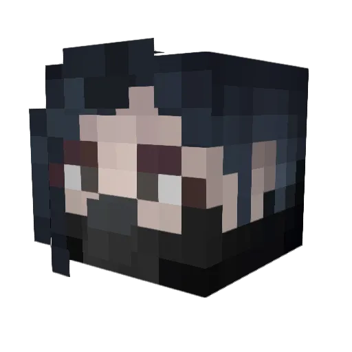 yua_d Minecraft avatar head, 3D render