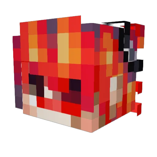 yuamoti Minecraft avatar head, 3D render