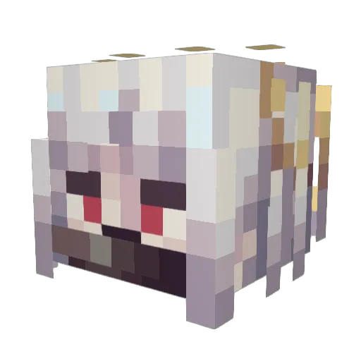 yuan_m2 Minecraft avatar head, 3D render