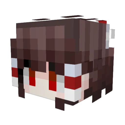 yuanmengzi Minecraft avatar head, 3D render