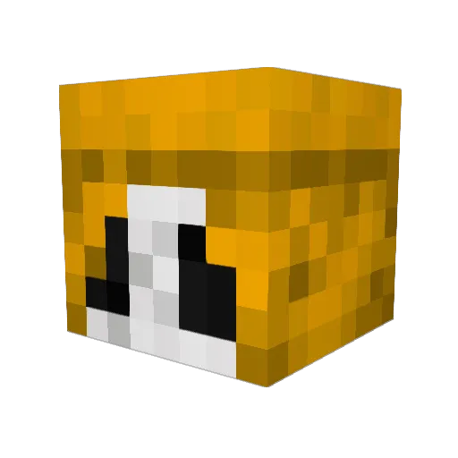 yuannQi Minecraft avatar head, 3D render