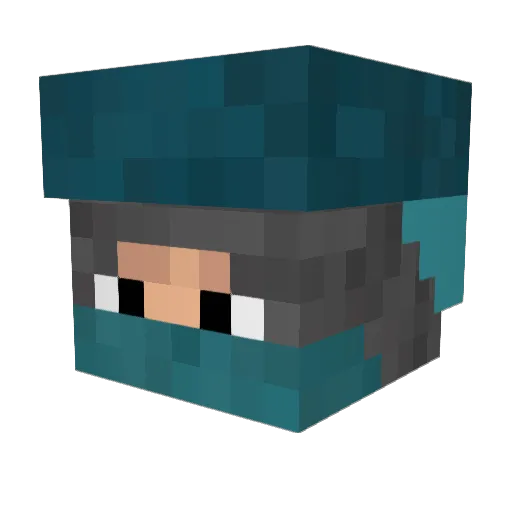yuanruei Minecraft avatar head, 3D render