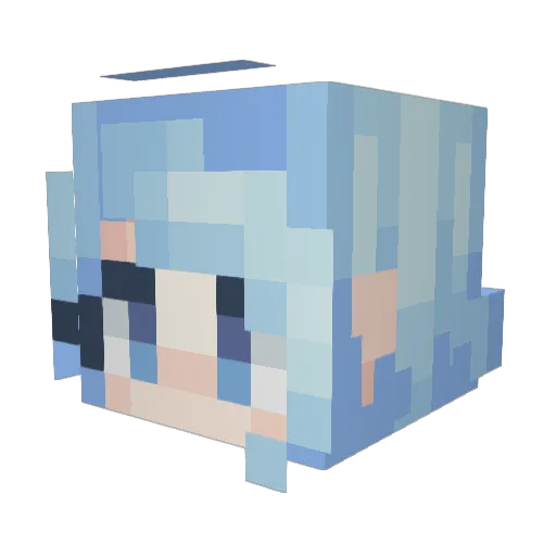 yuanwind Minecraft avatar head, 3D render