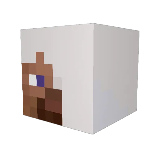 yuaop Minecraft avatar head, 3D render