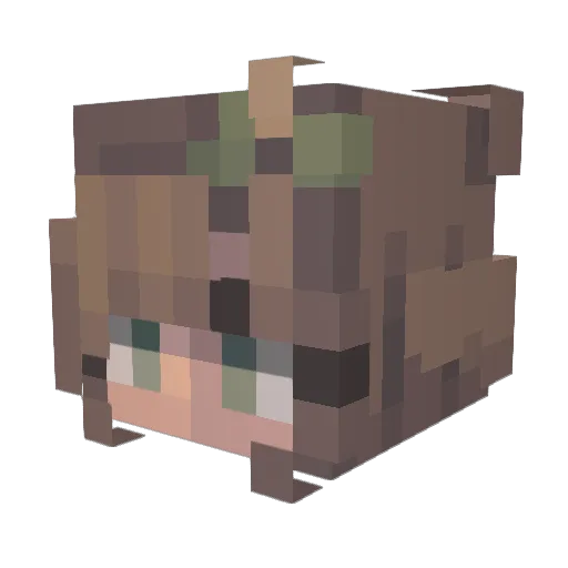 yubby3 Minecraft avatar head, 3D render