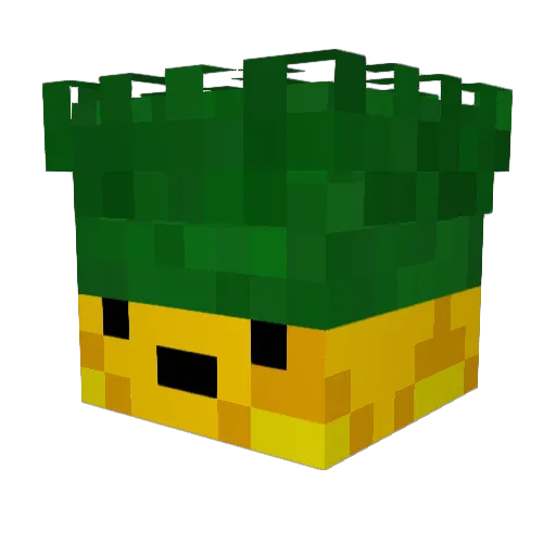 yubkk Minecraft avatar head, 3D render