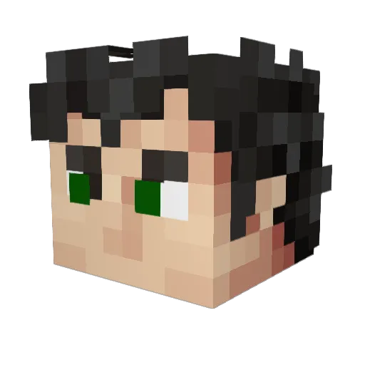 yuboiGigabyte Minecraft avatar head, 3D render