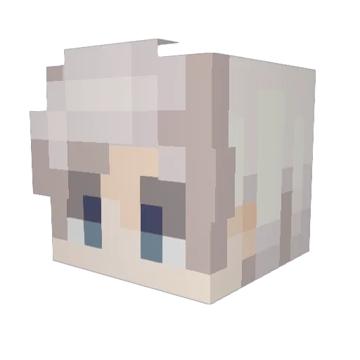 yubt Minecraft avatar head, 3D render
