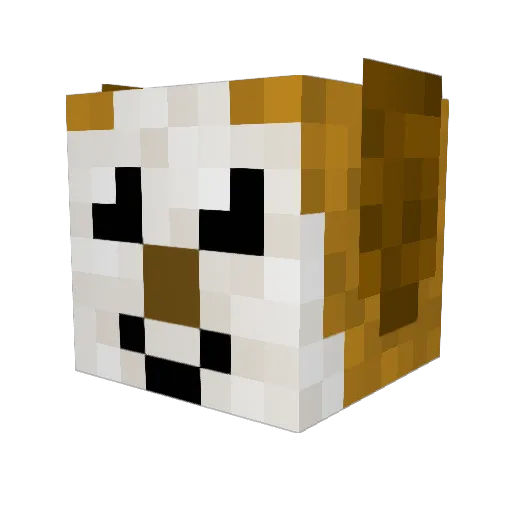 yubushi Minecraft avatar head, 3D render