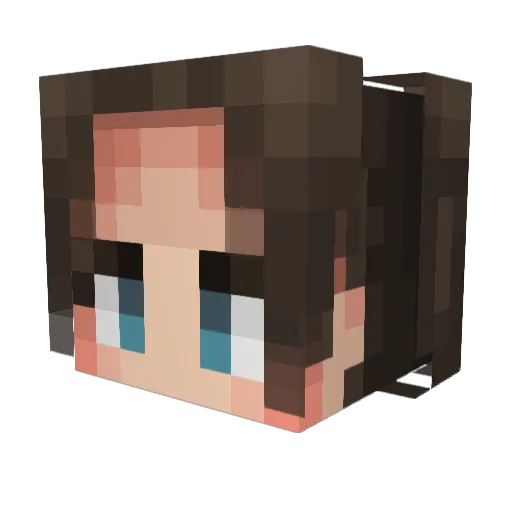 yucari Minecraft avatar head, 3D render