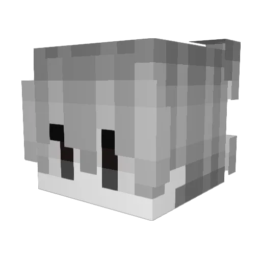 yuchuanmu Minecraft avatar head, 3D render