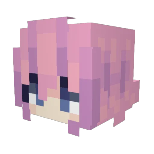 yuckiee Minecraft avatar head, 3D render